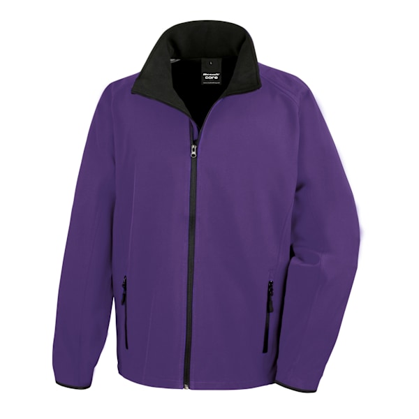 Result Core Herr Printable Soft Shell Jacka 3XL Lila/Svart Purple/Black 3XL