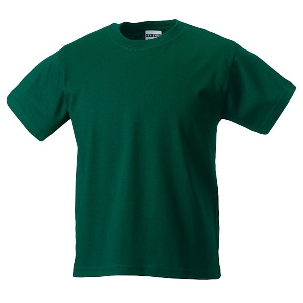 Jerzees Schoolgear Barnens Klassiska Enfärgade T-shirt (2-pack) Bottle Green 11-12