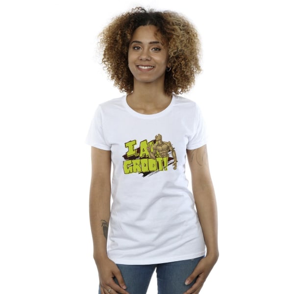 Guardians Of The Galaxy Dam/Ladies I Am Groot bomull T-shirt White S