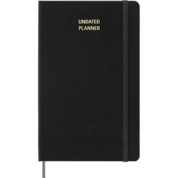 Moleskine Odaterad Vecko-Planner med Hård Pärm, En Storlek, Solid Svart Solid Black One Size