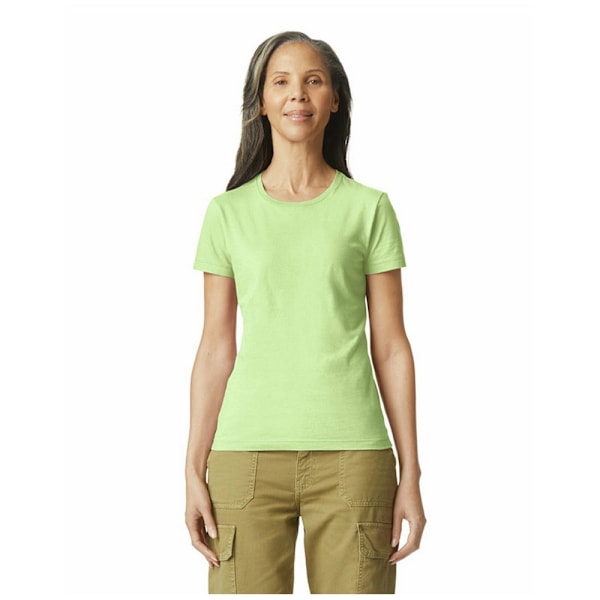 Gildan Dam/Damringspun Bomull Mjuk Touch T-shirt 12 UK P Pistachio 12 UK