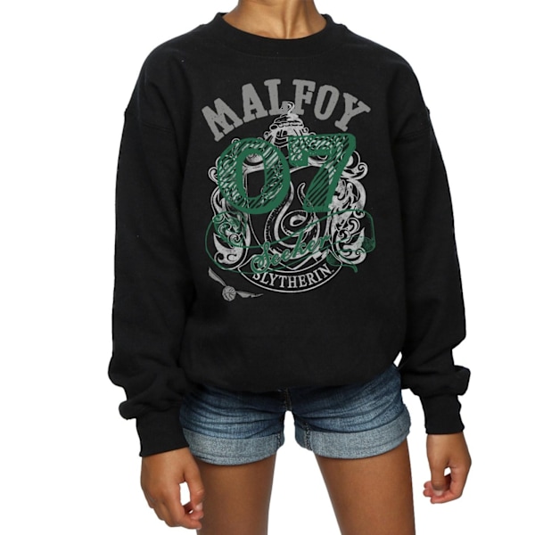 Harry Potter Flickor Draco Malfoy Seeker Slytherin Sweatshirt 9-1 Black 9-11 Years