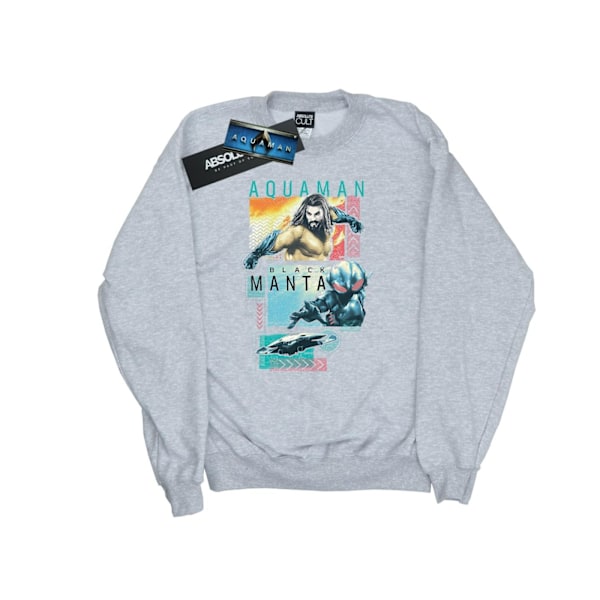 DC Comics Girls Aquaman Character Tiles Sweatshirt 5-6 år Sp Sports Grey 5-6 Years