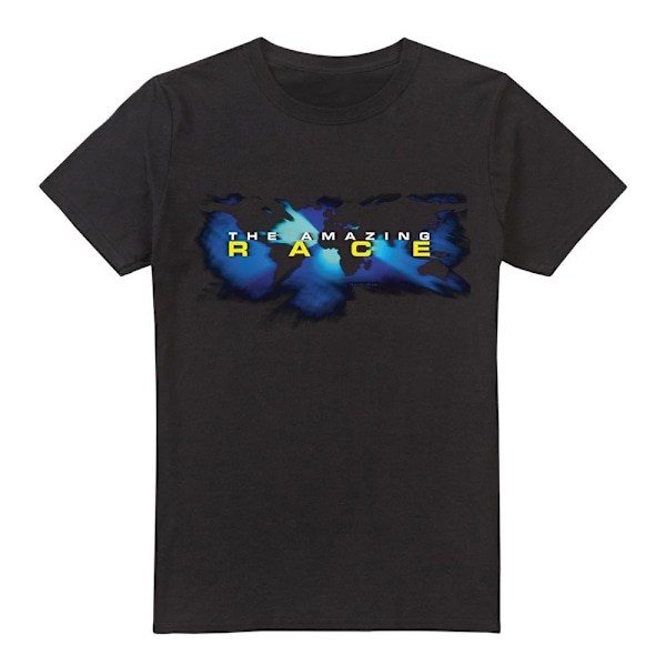 The Amazing Race Herr T-shirt med blekt jordglob 3XL Svart Black 3XL