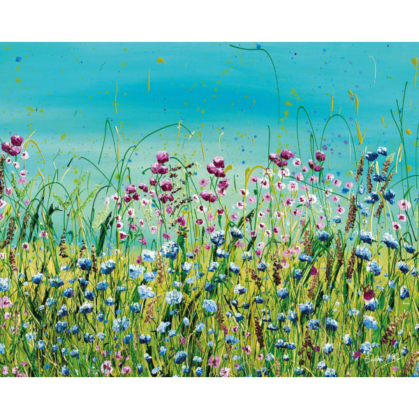 Siobhan McEvoy Love & Joy Print 80cm x 60cm Grön/Blå/P Green/Blue/Pink 80cm x 60cm
