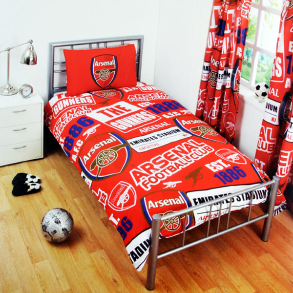 Arsenal FC Childrens/Kids Official Patch Football Crest Duvet S Red Double