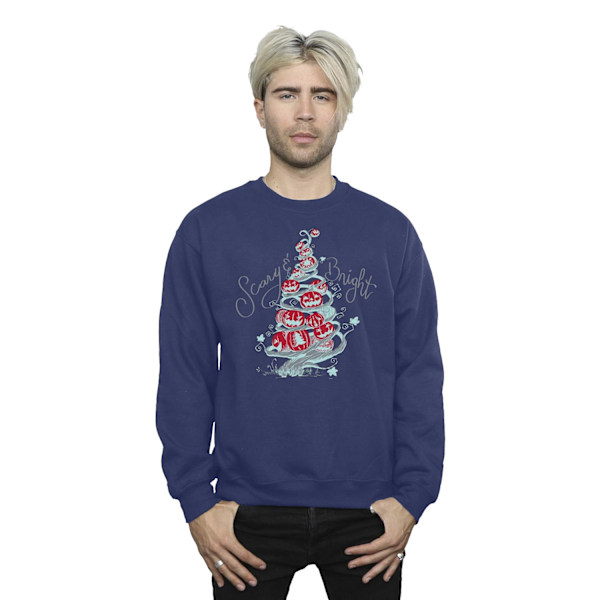 Disney Herr The Nightmare Before Christmas Scary & Bright Sweatshirt Navy Blue L