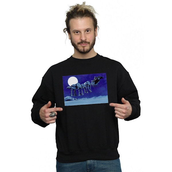 Star Wars Herr Jul AT-AT Släde Sweatshirt 3XL Svart Black 3XL