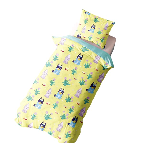 Bluey Heeler Familj Panel Vändbart Påslakanset Enkelt Multicolo Multicoloured Single