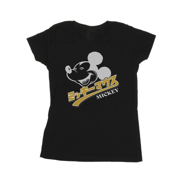 Disney Mickey Mouse T-shirt i japansk bomull för damer/damer XXL B Black XXL