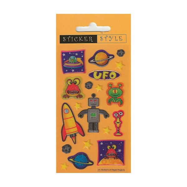 Paper Projects Rymd Stickers En Storlek Flerfärgad Multicoloured One Size