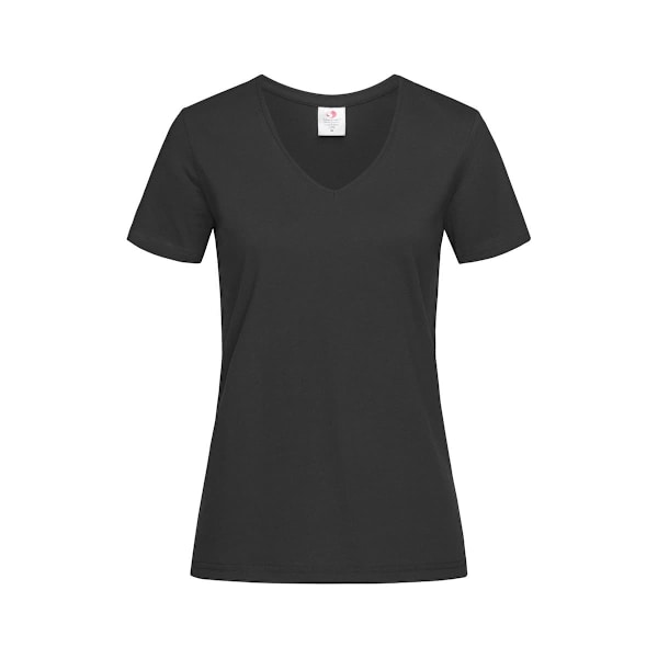 Stedman Dam/Kvinnor Klassisk V-ringad T-shirt 2XL Svart Opal Black Opal 2XL