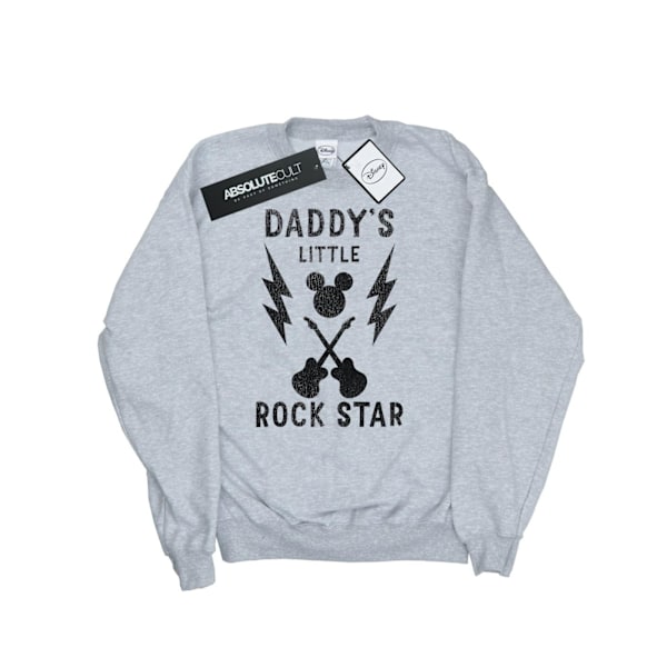 Disney Womens/Ladies Mickey Mouse Daddy´s Rock Star Sweatshirt Heather Grey XL