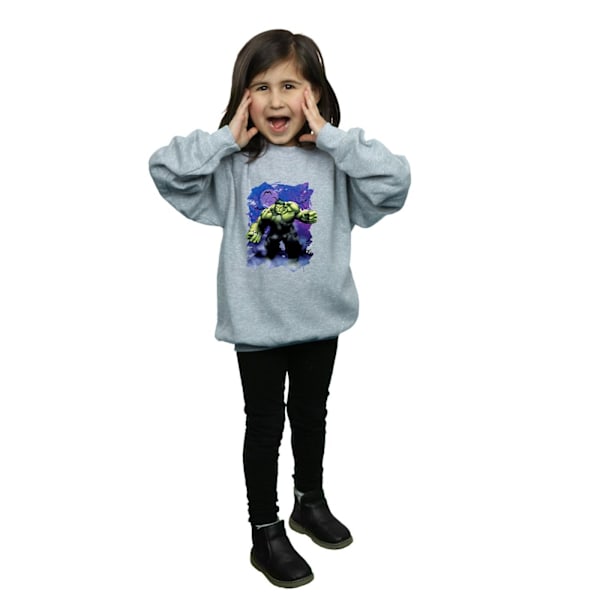 Marvel Girls Hulk Halloween Spökig Skog Sweatshirt 12-13 År Sports Grey 12-13 Years