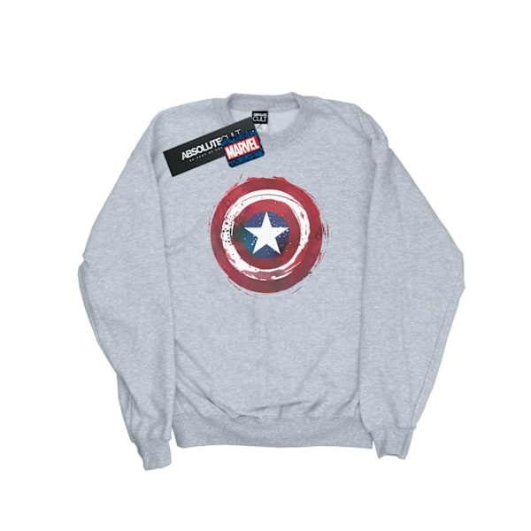 Marvel Girls Captain America Splatter Shield Sweatshirt 12-13 år Sports Grey 12-13 Years