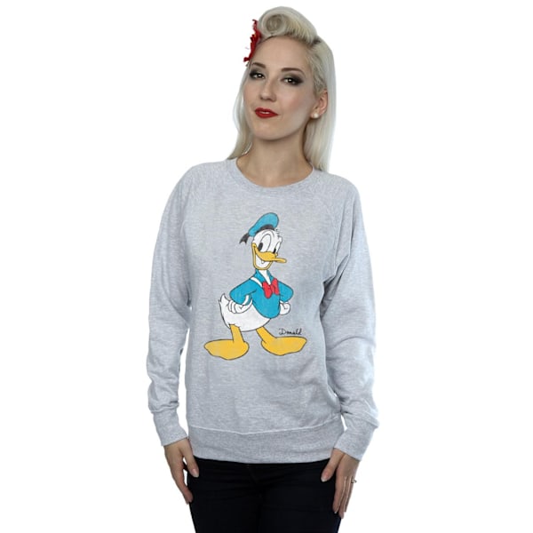 Disney Womens/Ladies Classic Donald Duck Heather Sweatshirt XL Heather Grey XL