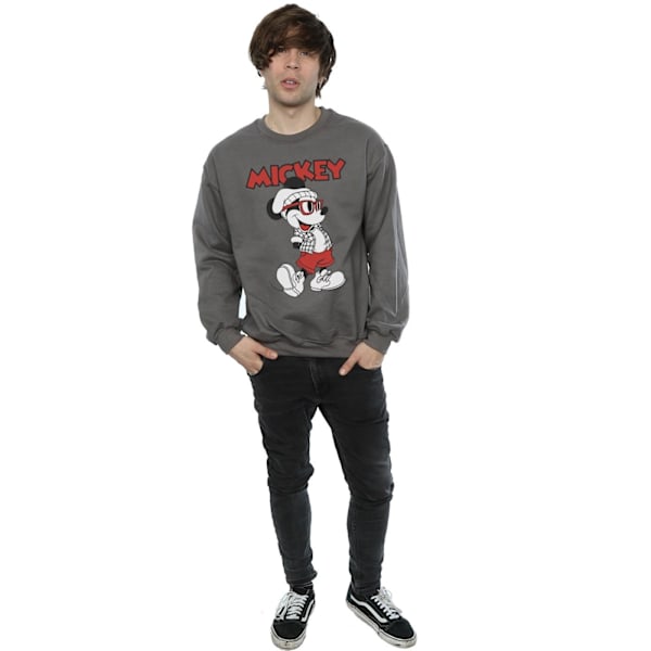 Disney Herr Mickey Mouse Hipster Sweatshirt S Charcoal Charcoal S