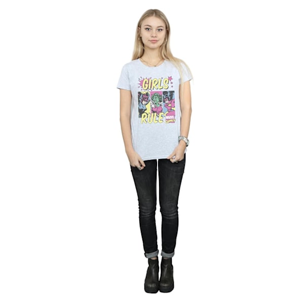 Marvel Comics Dam/Dam Girls Rule T-Shirt M Sports Grey Sports Grey M