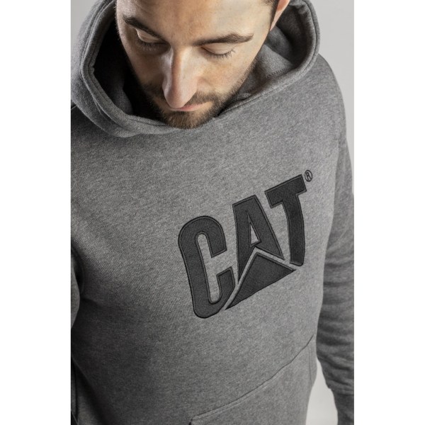 Caterpillar varumärke CW10646 Huvtröja / Sweatshi för män Heather Grey Large