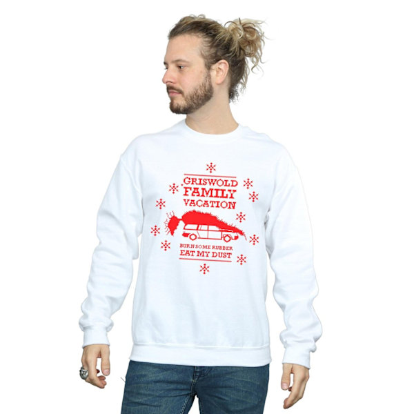 National Lampoon's Christmas Vacation Herr Eat My Dust Sweatshirt White M