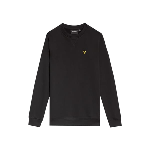 Lyle & Scott Pojkar Broderad Logotyp Bomullströja 5-6 År Jet Black 5-6 Years