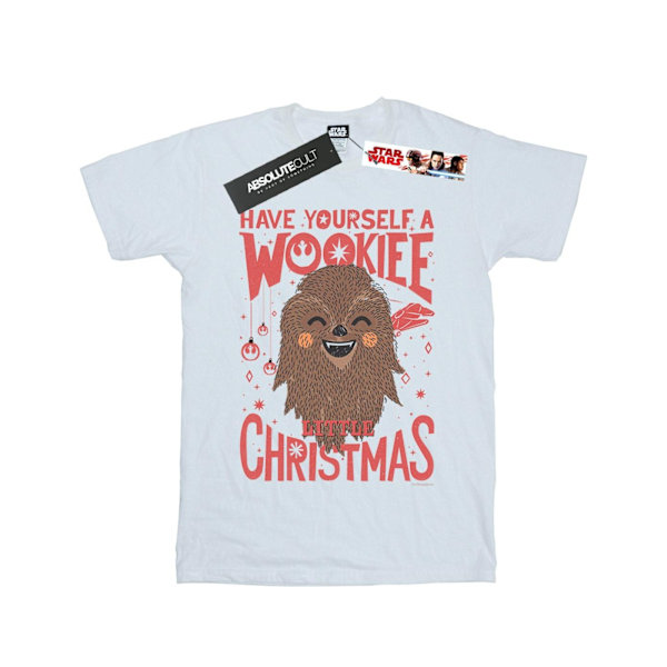 Star Wars Girls Wookiee Little Christmas Bomull T-shirt 9-11 År White 9-11 Years