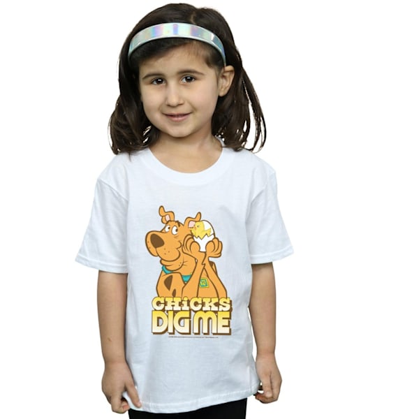 Scooby Doo Girls Chicks Dig Me Bomull T-shirt 12-13 år Vit White 12-13 Years