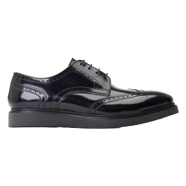 Base London Joe Läder Brogues för män 9 UK Svart Black 9 UK