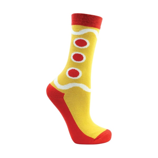 Hy Barn/barn julstrumpor med festliga fötter (paket med 3) 12 U Red/Green/Yellow 12 UK Child-4 UK