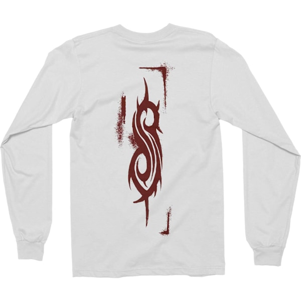 Slipknot Unisex Adult Shrouded Group Back Print Long-Sleeved T-Shirt White M