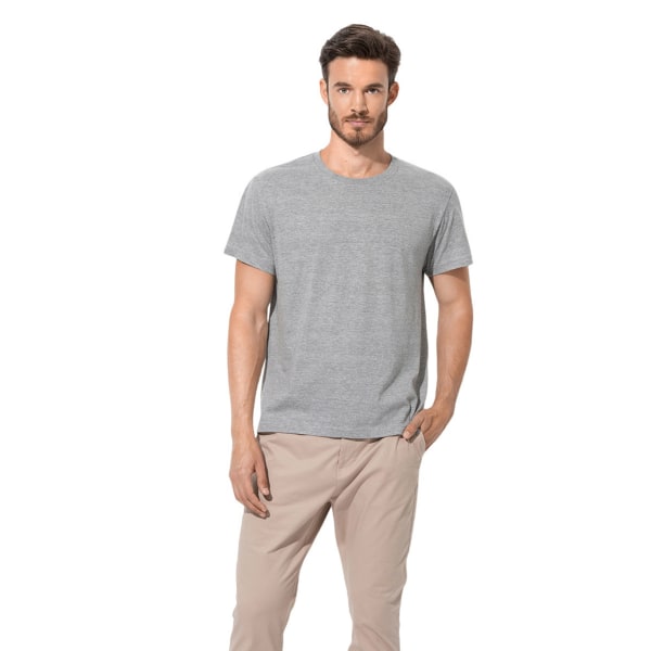 Stedman Klassisk Ekologisk T-shirt för män XL Ljunggrå Heather Grey XL