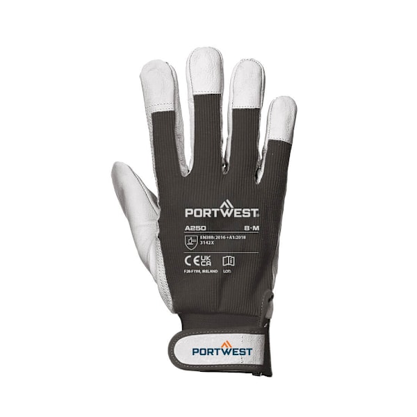 Portwest A250 - Tergsus Getläderhandskar XXL Svart Black XXL