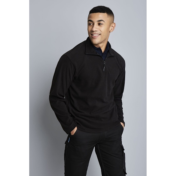 Regatta Herr Micro Zip Neck Fleece Top (170 GSM) 4XL Svart Black 4XL