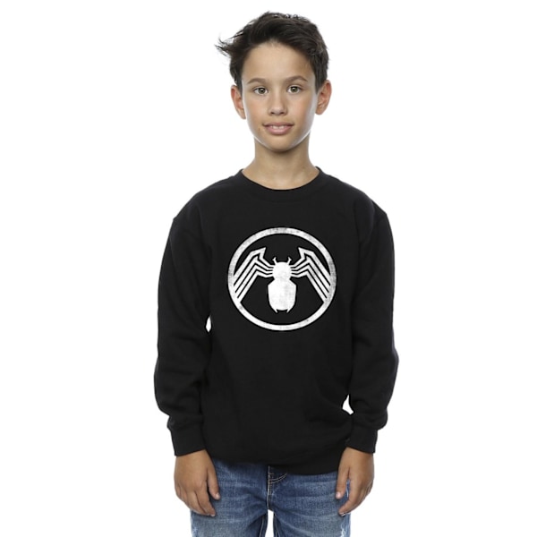 Marvel Boys Venom Logo Emblem Sweatshirt 7-8 år Svart Black 7-8 Years