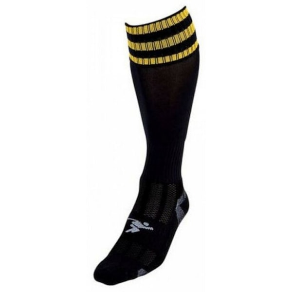 Precision Unisex Vuxen 3 Ränder Pro Fotbollsstrumpor 7 UK-11 UK B Black/Gold 7 UK-11 UK