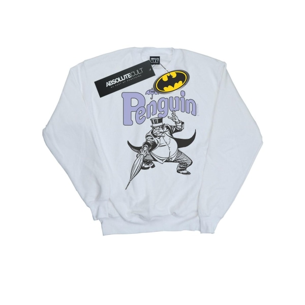 DC Comics Dam/Dam Penguin Mono Action Pose Sweatshirt LW White L