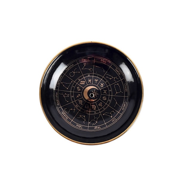 Något Annorlunda Astrologi Hjul Rökelsehållare En Storlek Bla Black/Gold One Size