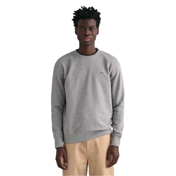 Gant Herr Tröja med Rund Hals XL Grå Grey XL