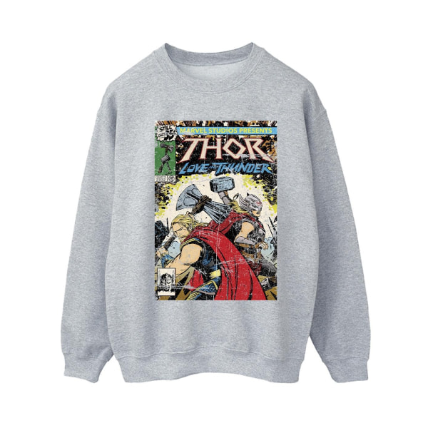 Marvel Womens/Ladies Thor Love And Thunder Vintage Poster Sweat Sports Grey XXL