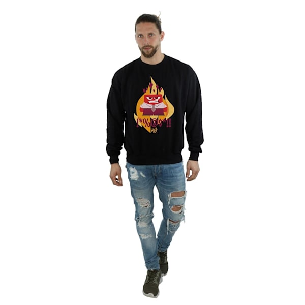 Disney Mens Inside Out Fired Up Sweatshirt XXL Svart Black XXL