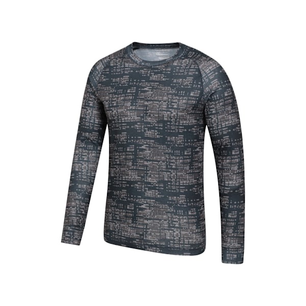 Mountain Warehouse Herr Talus Tryckt Långärmad Termisk Topp Black 4XL