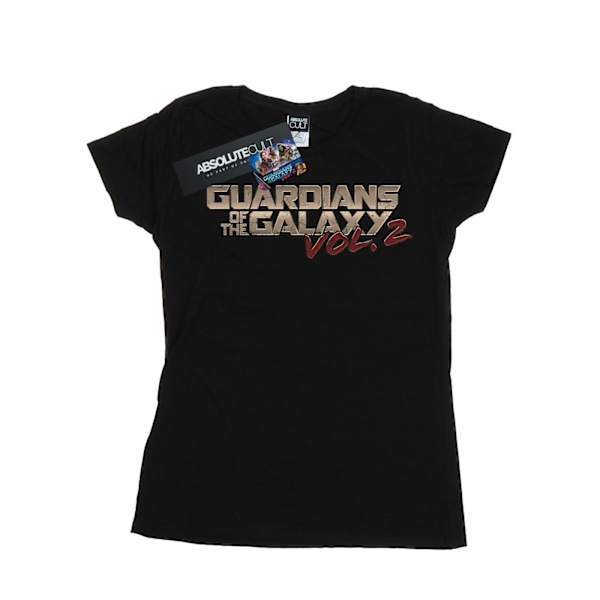 Marvel Womens/Ladies Guardians Of The Galaxy Retro Logo Bomull Black S