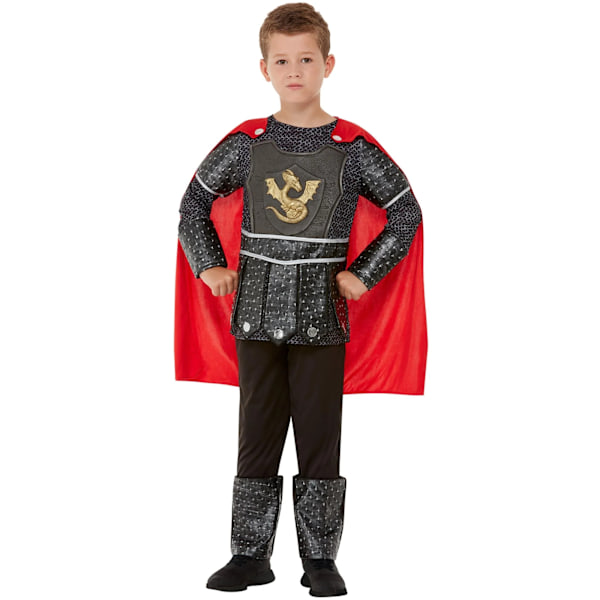 Smiffys Pojkar Deluxe Riddarkostym 4-6 År Svart Black 4-6 Years