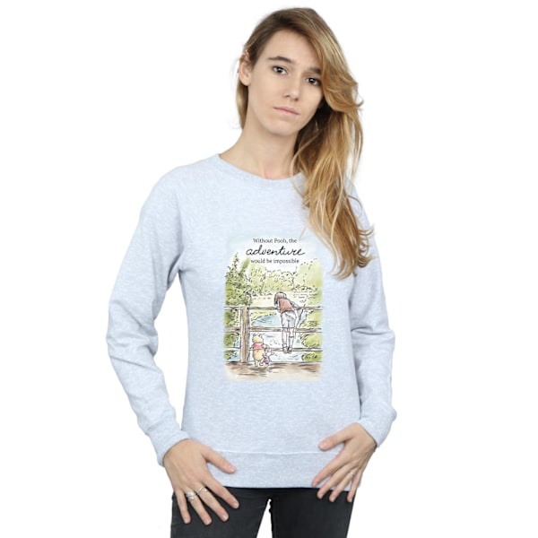 Disney Dam/Kvinnor Winnie The Pooh Äventyr Sweatshirt M Spo Sports Grey M