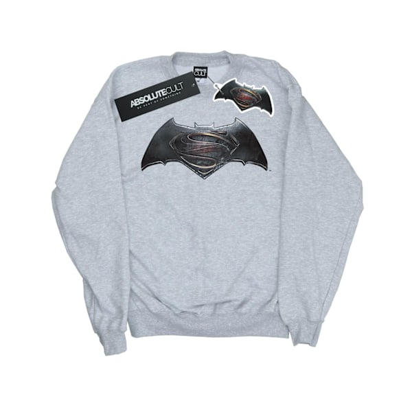 DC Comics Dam/Kvinnor Batman v Superman Logo Sweatshirt M Spo Sports Grey M