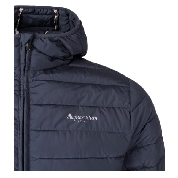 Aquascutum Active Hooded Jacket för män M Marinblå Navy Blue M