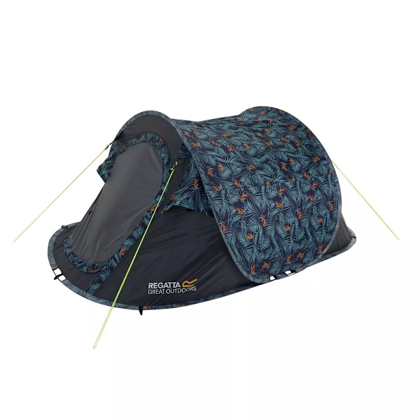 Regatta Malawi Hawaiian 2-personers pop-up-tält One Size Marinblå/Grå Navy/Grey/Orange One Size