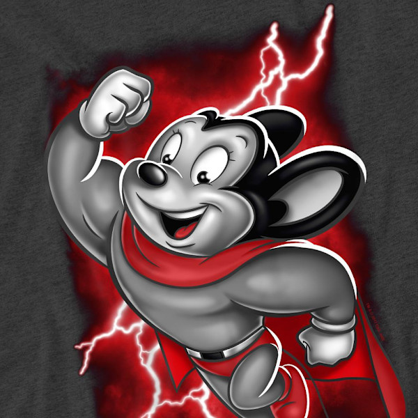 Mighty Mouse Unisex Vuxen Mighty Storm T-Shirt S Kolgrå Charcoal S