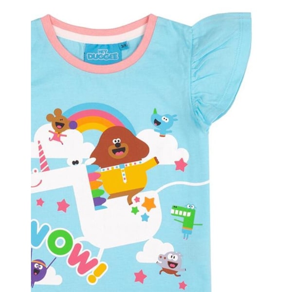 Hey Duggee Flickor Enhörning Volang Pyjamas Set 2-3 År Blå/Rosa Blue/Pink 2-3 Years