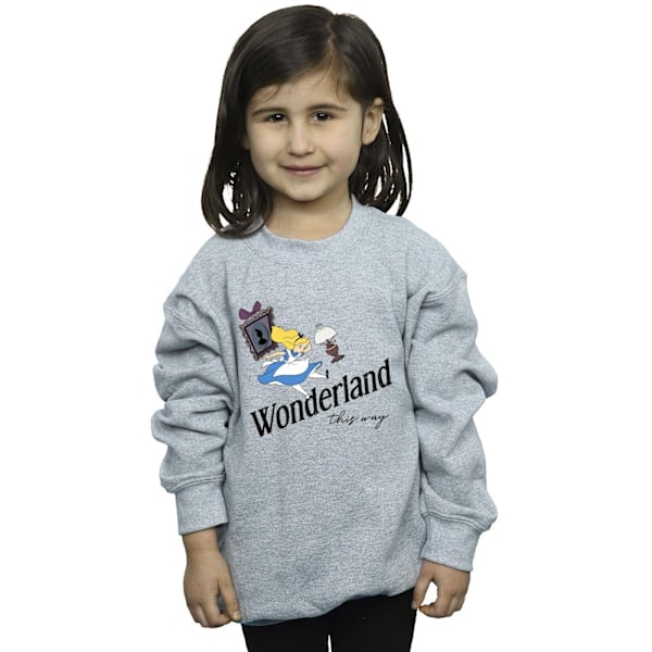 Disney Girls Alice In Wonderland This Way Sweatshirt 9-11 år Sports Grey 9-11 Years